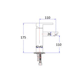 Acl Rosa Angled Spout Basin Mixer
